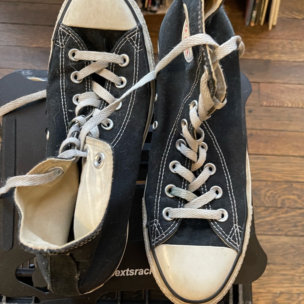 Womens black converse high top